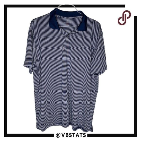 Southern Tide Fort Frederick Stripe Polo Navy and White Size XXL - Picture 6 of 11